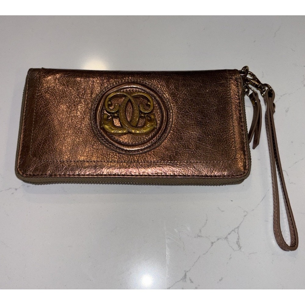 Sharif Legacy Croco Embossed Setosaβ Leather Secretary Wallet Rose Gold